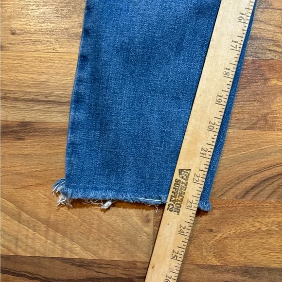 Judy Blue Skinny Fit Jeans 11 / 30 Distressed Rainbow Embroidered Raw Hem - Picture 6 of 7